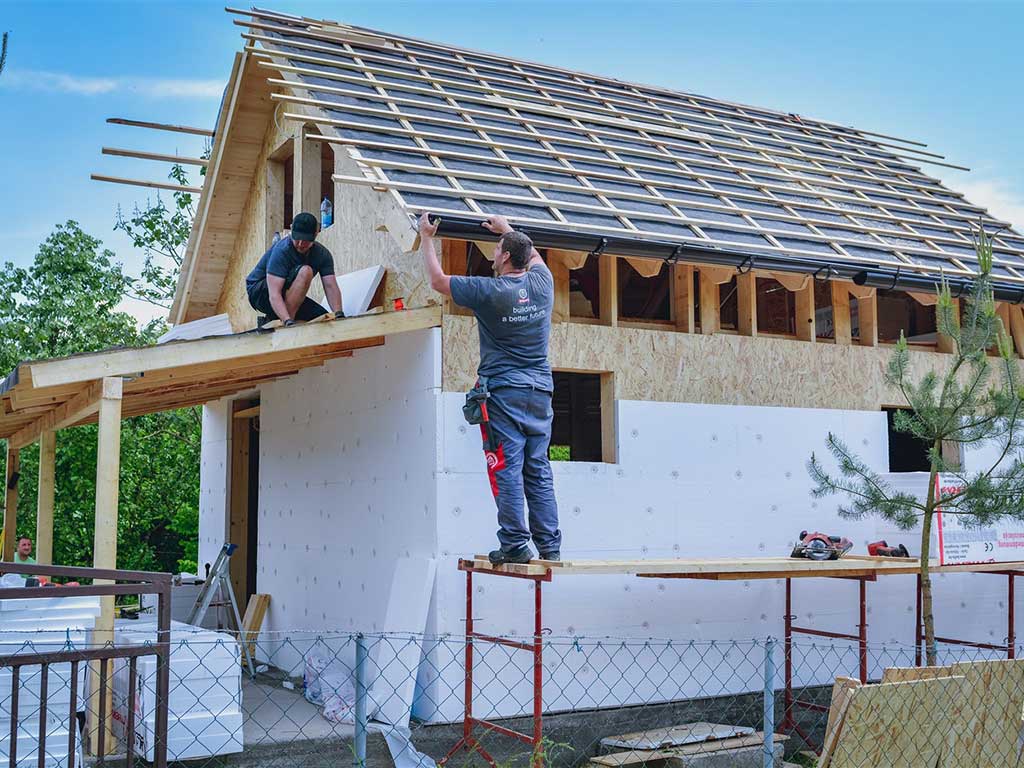 40 wood-frame houses are being built this year